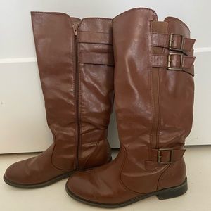 Brown Riding Boots Wide Calf Women’s 8